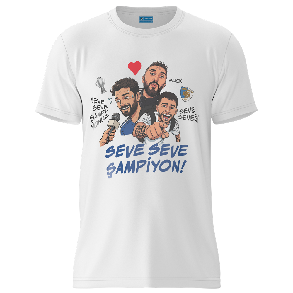 ŞAMPİYONLUK ÖZEL SEVE SEVE ŞAMPİYONLUK TİŞÖRTÜ ORJİNAL RENK